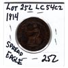 Image 2 : 1814 SPREAD EAGLE COLONIAL TOKEN LC54C2