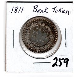 1811 GEORGE 3RD SILVER BANK TOKEN SCARCE