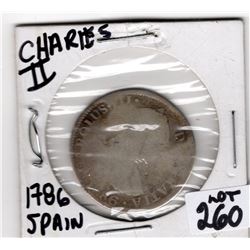 1786 CHARLES 2ND SPANISH REAL