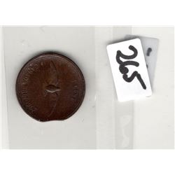 1967 CLIPPED PLANCHET1 CENT COIN