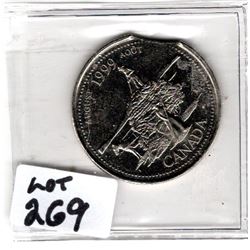 SCARCE 1999 CLIPPED PLANCHET 25 CENT AUGUST