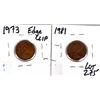 Image 2 : 1981 & 1973 CLIP PLANCHET 1  CENTS