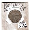 Image 1 : 1904 NEWFOUNDLAND HIGHER GRADE TYPE DATE 20 CENT PIECE