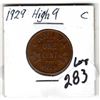 Image 1 : SCARCE 1929 HIGH 9 ONE CENT