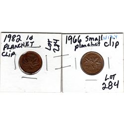 1982 AND 1966 CLIP PLANCHET ERRORS