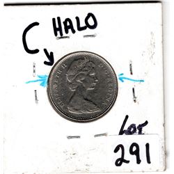 1973 DIE CLASH QUEENS HALO 5 CENT ERROR need to see up close