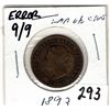 Image 2 : 1893 ERROR 9 OVER 9 LARGE CENT