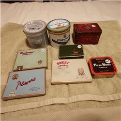 8 OLDER TOBACCO TINS