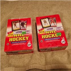 1991 SCORE HOCKEY CARDS, FULL BOX (LOT 3)