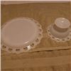 Image 4 : CANDY DISH AND PLATTER, MILK GLASS, 13" PLATTER