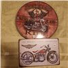 Image 1 : 12 X 8 MOTORCYCLE SIGN & 14" MOTORCYCLE CLOCK