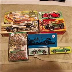 8 AVON MODEL COLOGNE BOTTLES, FULL