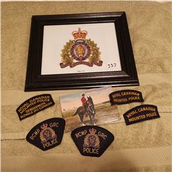 RCMP LOT, PATCHES, PICTURE