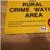 Image 2 : RURAL CRIME WATCH SIGN 12" X 10"