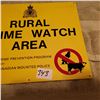 Image 3 : RURAL CRIME WATCH SIGN 12" X 10"