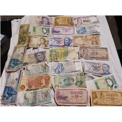 LOT OF 24 FOREIGN BILLS