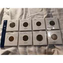 LOT OF 8 INDIAN HEAD PENNIES (2)