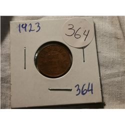 1923 CANADA 1 CENT COIN, KEY DATE