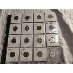 SET OF CANADA NICKLES (1937-1949)