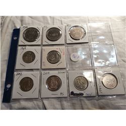6 50 CENT & 3 1 DOLLAR CANADA COINS