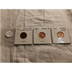 1967 ERROR ONE CENT COINS