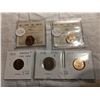 Image 1 : 5 DIFFERENT 1 CENT COINS