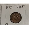 Image 2 : 1962 HARP VARIETY 1 CENT COIN