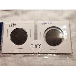 1899-1900 H LARGE ONE CENT COIN