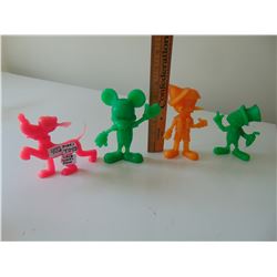 VINTAGE LOUIS MARX WALT DISNEY PLASTIC FIGURES 1970'S