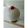 Image 1 : VINTAGE GOLFERS ICE BUCKET MADE IN KAPAN SHAPE OF BALL ON TEE WITH LADYBUG, CUTE