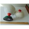 Image 3 : VINTAGE GOLFERS ICE BUCKET MADE IN KAPAN SHAPE OF BALL ON TEE WITH LADYBUG, CUTE