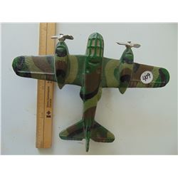 HEAVY CAST IRON CAMOUFLAGE WW2 STYLE AIRPLANE