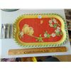 Image 2 : PAINTED STEEL BIRD TRAY WITH 4 PIECE GERMANY CUTLERY SET
