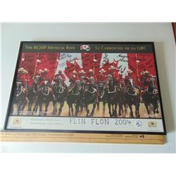 2004 RCMP MUSICAL RIDE LARGE PRESENTATION PHOTO RIDERS AND HORSES SIGNED