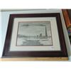 Image 1 : LARGE FRAMED HAND SKETCHED PENCIL DRAWING OF OLD FLIN FLON MINE?
