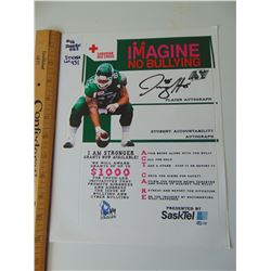 AUTOGRAPHED RIDER MEMORABILLIA JORGON HUS STICKER