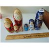 Image 1 : CHRISTMAS AND HOCKEY PLAYER NESTING DOLLS