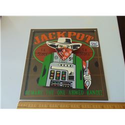 JACKPOT METAL WALL SIGN
