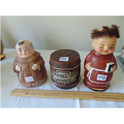 FRIER AND BARREL OF MONEY VINTAGE COIN BANKS