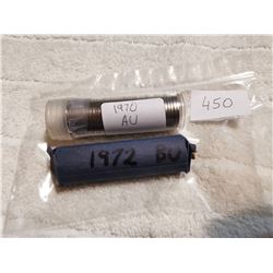 1970 & 1972 AU CANADA 5 CENT FULL ROLLS