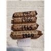 Image 1 : 1964, 65, 66, 67 FULL ROLLS OF 5 CENT CANADA COINS