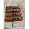 Image 1 : 1960, 61, 62, 63 FULL ROLLS OF 5 CENT CANADA COINS