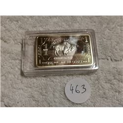 1 OZ PURE COPPER INGOT, BUFFALO, NOT GOLD