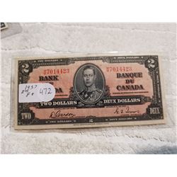 1937 GORDON/TOWERS $2 BILL