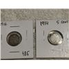 Image 2 : 1916, 14 5 CENT SILVER CANADA COINS