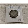 Image 1 : 1910 SILVER 25 CENT COIN