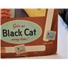 Image 3 : OLD BLACK CAT CARDBOARD SIGN 28" X 33"