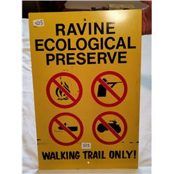 METAL WALKING TRAIL SIGN 16" X 24" VERY HEAVY