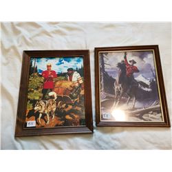 2 RCMP PICTURES 13" X 16", 12.5" X 15.5"