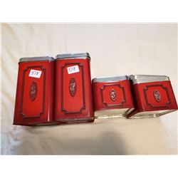 4 PIECE KITCHEN CANISTERS, MADE IN CANADA